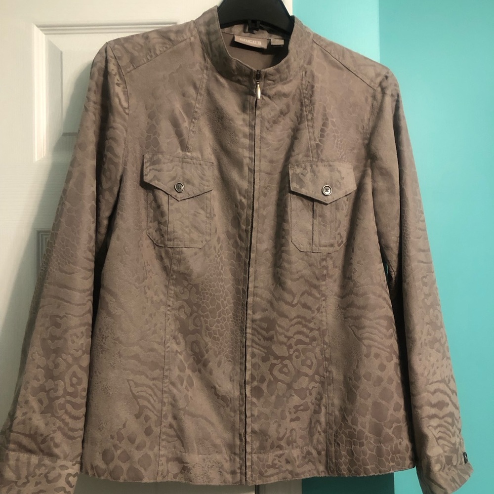 Chicos animal, print jacket nwot